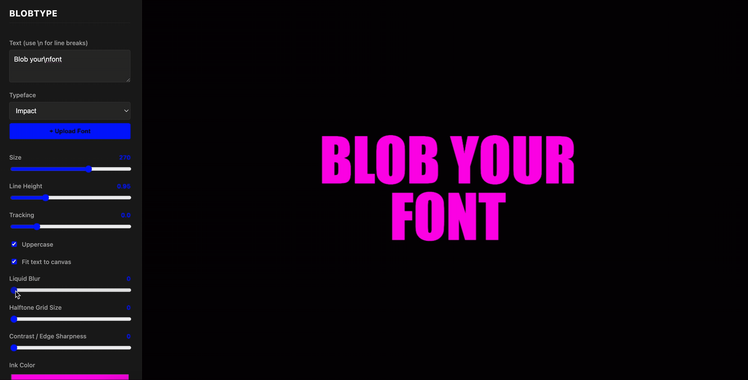BlobType project GIF